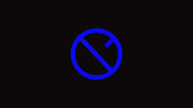 No entry sign animation, restricted access concept, prohibited entry symbol, clean minimalist design, professional motion graphics, smooth appearance and pulse animation, transparent background..