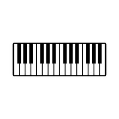 Fototapeta premium White Piano Keyboard Outline Transparent Background