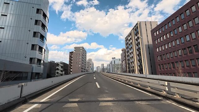東京首都高速をドライブ　2号目黒線