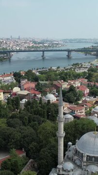 Mosque in Seaside Aerial View