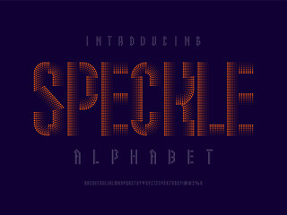 Dotted alphabet design with uppercase, numbers and symbols © FotoGraphic
