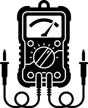 Multimeter line icon for electrical measurement