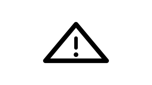 Warning triangle symbol featuring a central exclamation mark serves as a universal indicator for potential hazards and safety protocols in industrial or public environments.