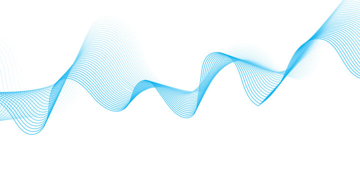 Abstract blue and withe line in vector business texture. Pattern line blend curve flow futuristic white background