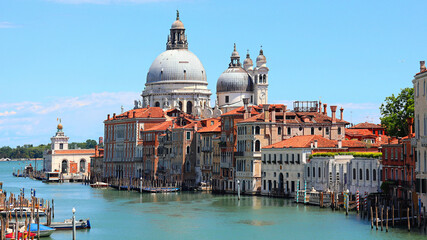 Naklejka premium Canal Grande in the Island of VENICE Island in Northern Italy wi