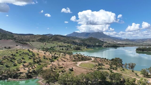 Embalse Conde de Guadalhorce en la provincia de M&aacute;laga, Andaluc&iacute;a	