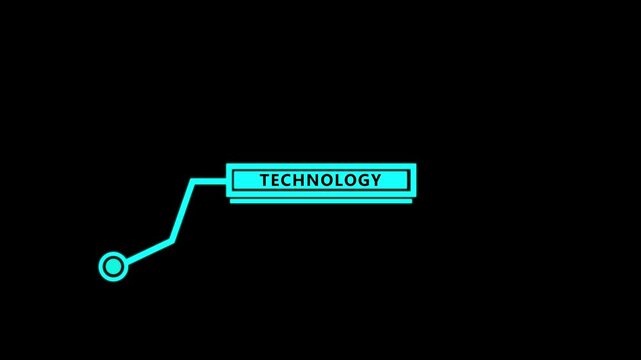 news studio animation of call out box text technology animated on black background. Call outs titles. motion graphic of Call out bar concept .