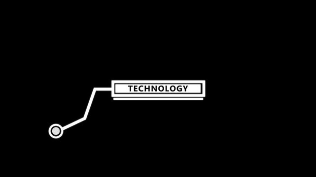 news studio animation of call out box text technology animated on black background. Call outs titles. motion graphic of Call out bar concept .