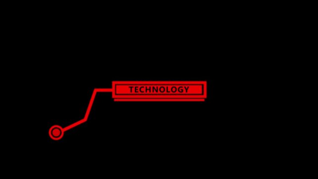 news studio animation of call out box text technology animated on black background. Call outs titles. motion graphic of Call out bar concept .