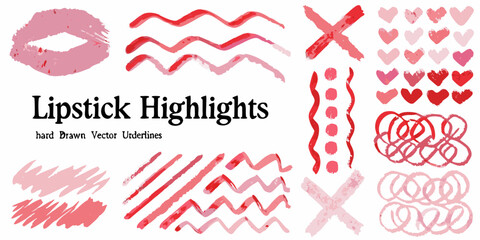 Collection Of Hand Drawn Underline Strokes And Shapes Vector Illustration © ShibuProsad