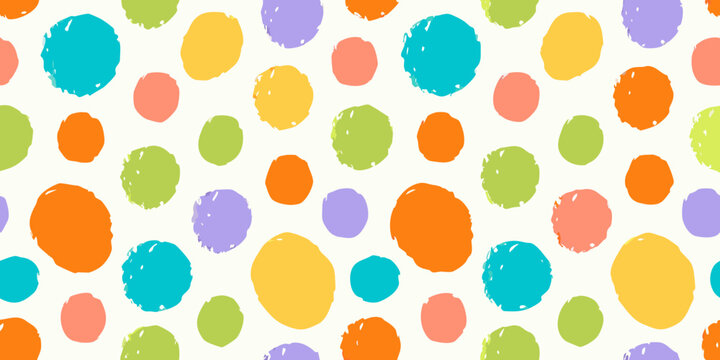 Colorful confetti dot pattern on a white background playful vector illustration