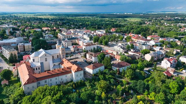 Panorama Krasnegostawu z lotu ptaka &ndash; widok z drona