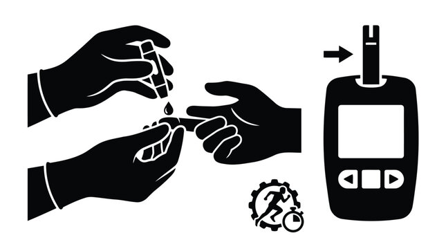 Blood glucose testing kit for athlete health monitoring