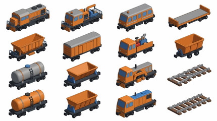 Collection of colorful toy train models on display. © mbak