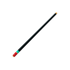 Fototapeta premium Cue Stick, clean 2D vector flat illustration in minimal and modern style on a white background.