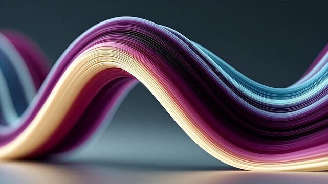 Abstract colorful flowing wave lines, silky smooth 3D liquid surface, modern creative background, technological fluid art, minimalist design, dynamic aesthetic and artistic sense