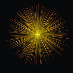 Fototapeta premium Golden Sunburst Abstract Background Design | Luxury Light Rays Effect