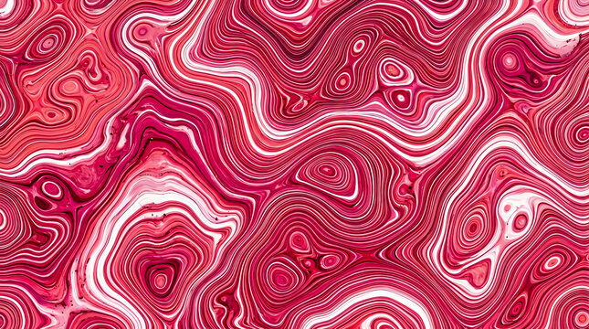 Red and white abstract liquid marble texture wave pattern with abstract background backgrounds