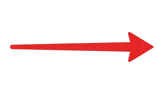 A large red arrow pointing to the right on a plain white background (1)