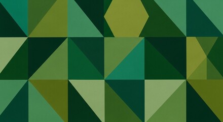 Obraz premium Geometric green abstract pattern