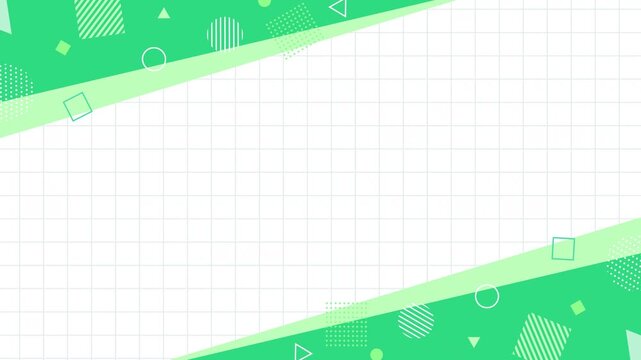 Cute and pop simple frame background with colorful geometric patterns and lines.