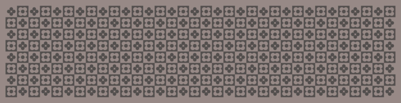 Rose brown shades checkered flowers - banner, wallpaper, fabric, home d&eacute;cor pattern	
