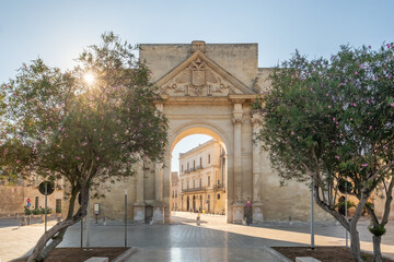 Obraz premium Porta Napoli triumphal arch monument in Lecce, Italy