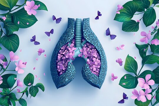 Medical throat gland illustration for thyroid health campaign photo