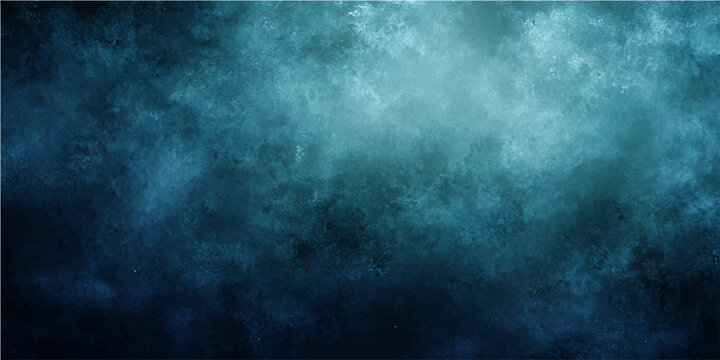 Deep blue textured background with a cloudy ethereal effect, representing abstract mystery and deep ocean water with atmospheric light.
