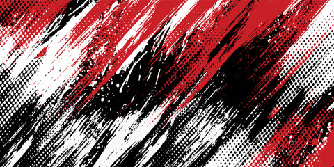 Gaming esport background striking stripes electric banner vector illustration design red black grunge brush wing comic pattern modern abstract concept livery stripes decal paint splash splatter.eps 10 © Samsul