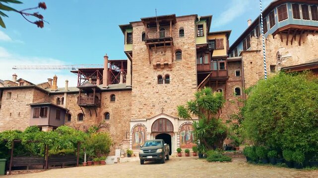 Fortified Walls of Xenophontos Monastery, Mount Athos