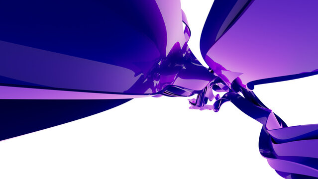 Light illumination abstract ribbon surface. Smooth futuristic motion creates a deep atmospheric abstraction. Can be used as a texture or background for design projects, scenes, etc.  