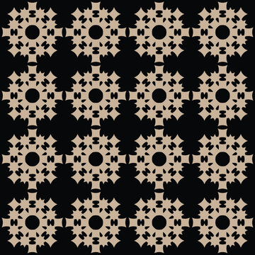 Luxury black and gold geometric seamless pattern with elegant abstract ornaments