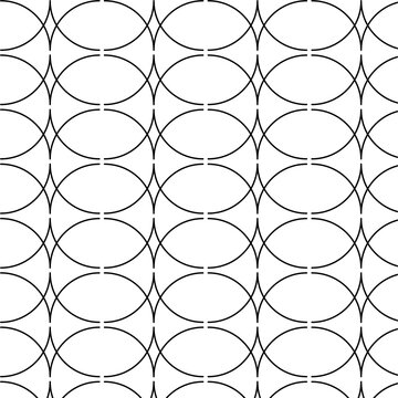 Modern black and white geometric seamless pattern with abstract bowtie shapes