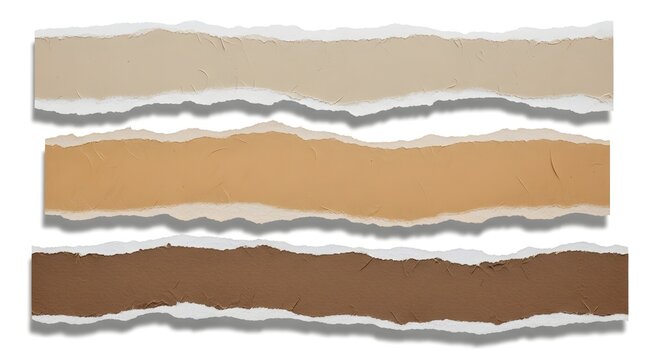 Torn paper texture with brown beige and beige and white background