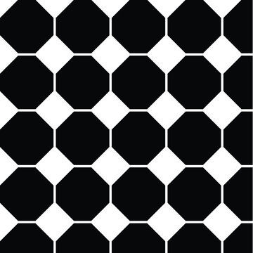 Minimalist black and white geometric seamless pattern with circular dot grid