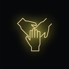 Fototapeta premium Three hands stacking together, symbolizing unity, teamwork, and support