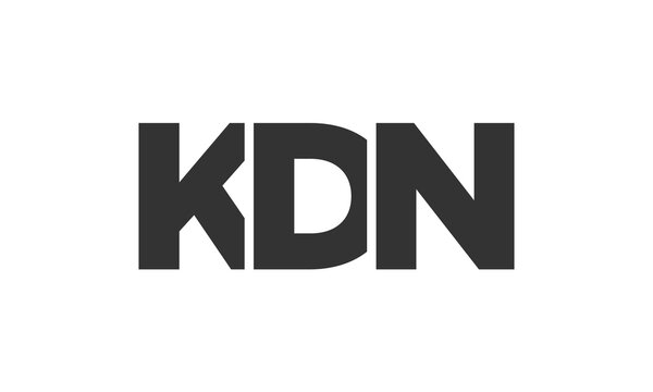 KDN logo design template with strong and modern bold text. Initial based vector logotype featuring simple and minimal typography. Trendy company identity.