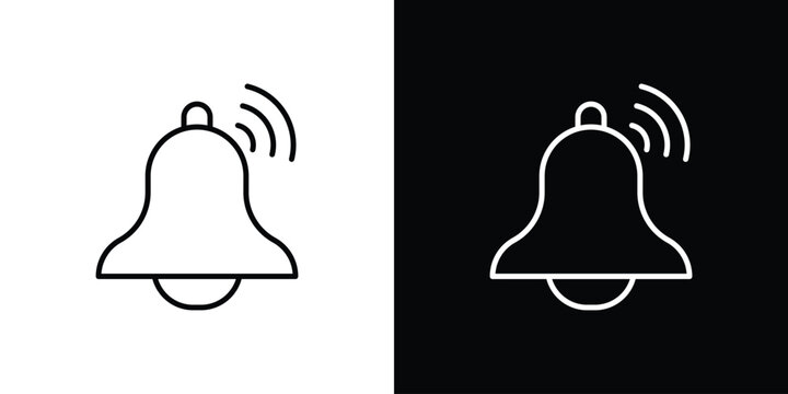 Bell ring icon symbol design template.