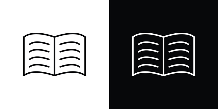 Book icon symbol design template.