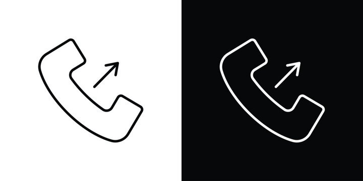 Call outgoing icon symbol design template.