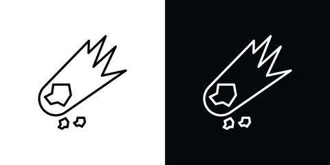 Comet icon symbol design template. © Hestia