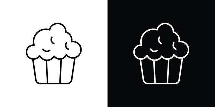 Cupcake icon symbol design template.