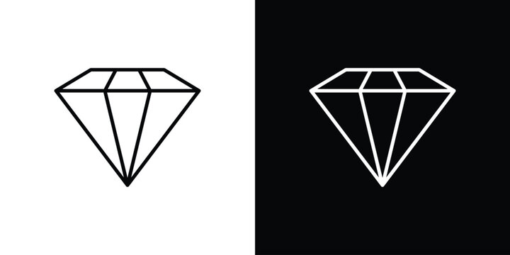 Diamond icon symbol design template.