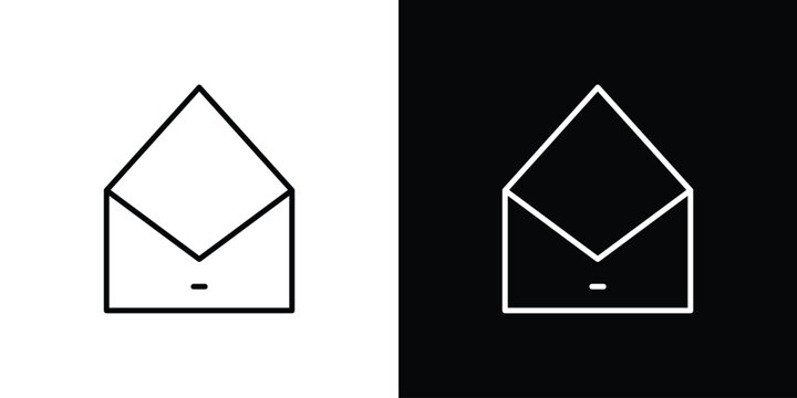 Envelope open icon symbol design template.
