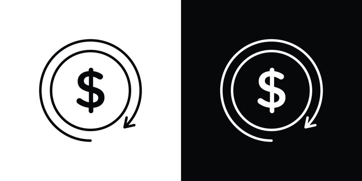 Money exchange icon symbol design template.