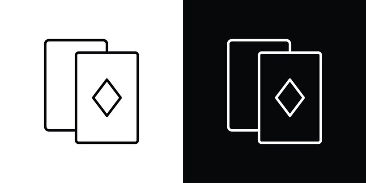 Playing cards icon symbol design template.