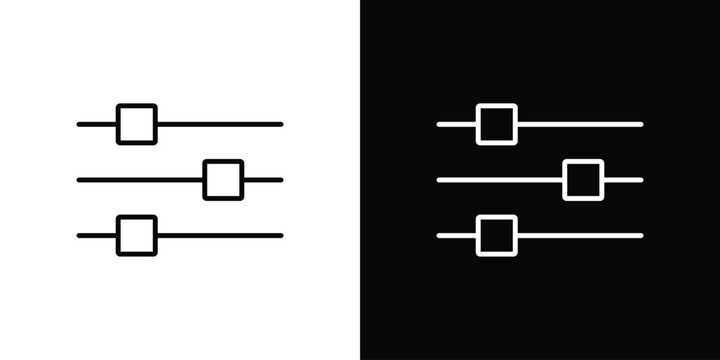 Settings sliders icon symbol design template.