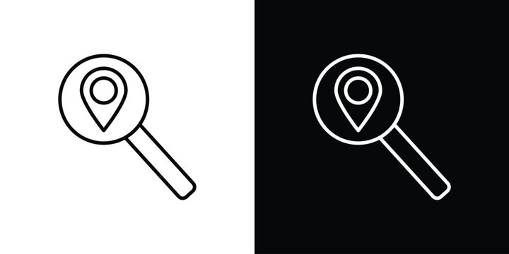 Search Location icon symbol design template.