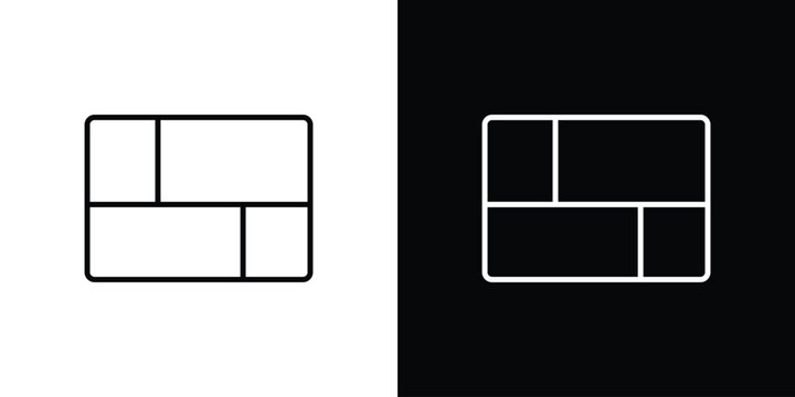 Table layout icon symbol design template.